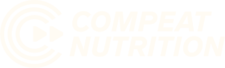 Weisses Logo mit Logomark von Compeat Nutrition